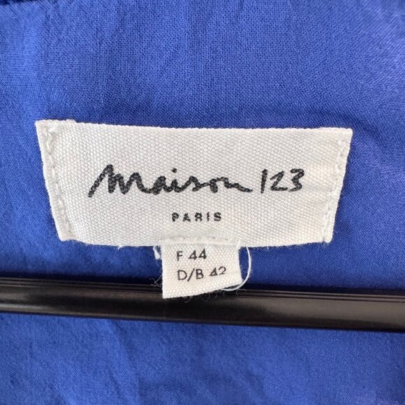 EUC Maison 123 Flowy Moroccan Print Peasent Blouse - Picture 3 of 8